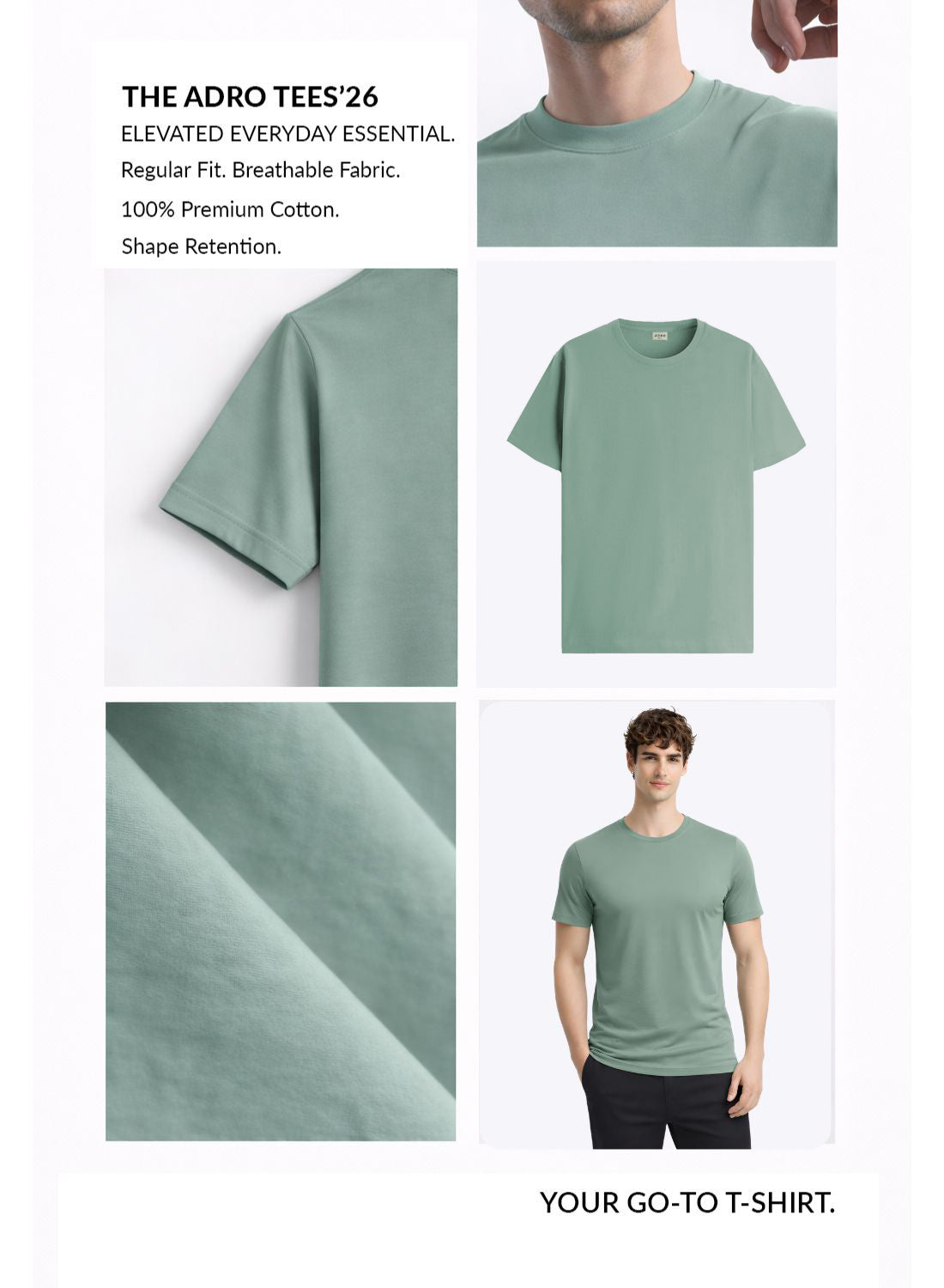 Men Green Classic Printed T-Shirt