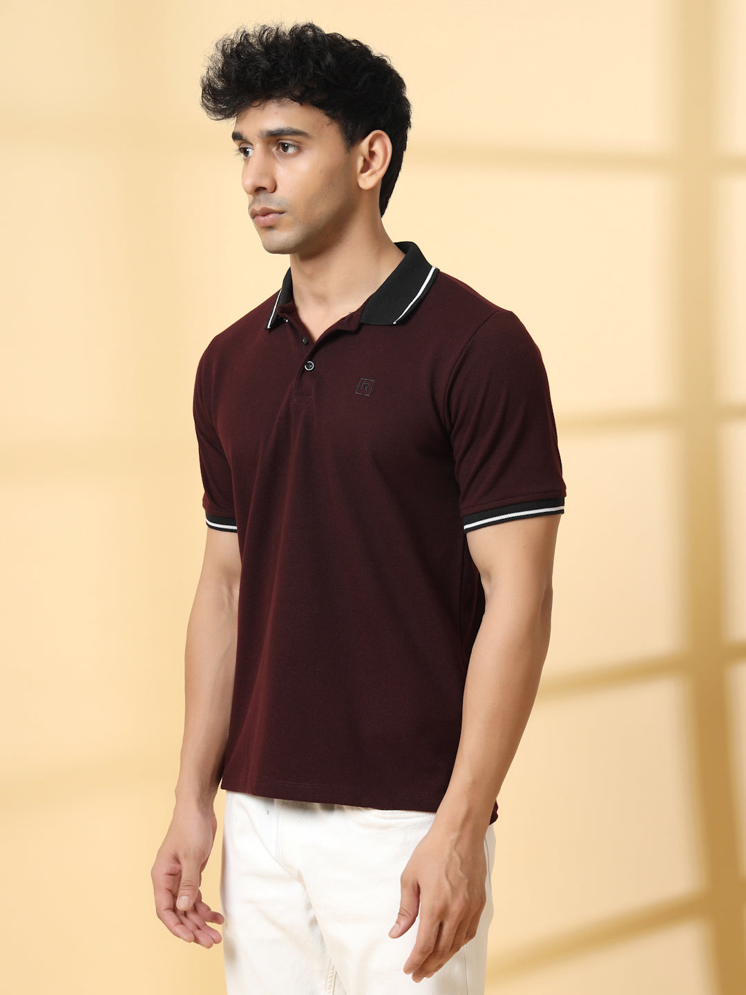 Men Wine Urban Classic Polo T-Shirt