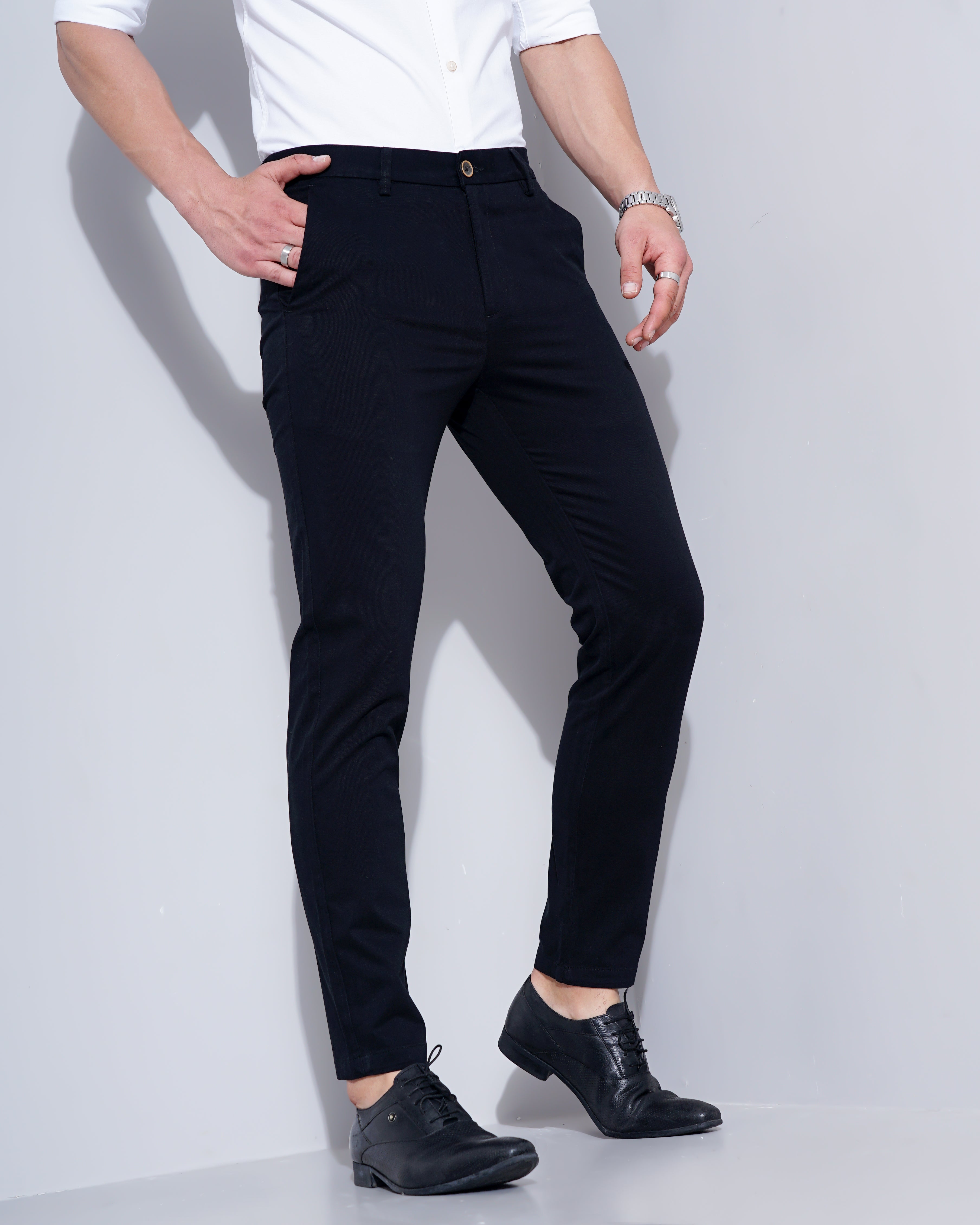 Men Black Trousers
