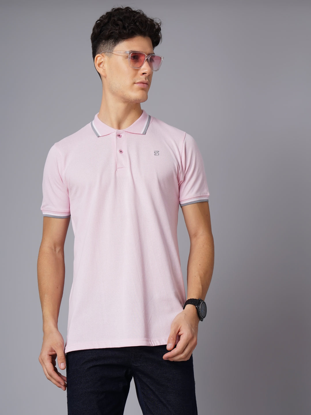 Men Polo Pink T-Shirt