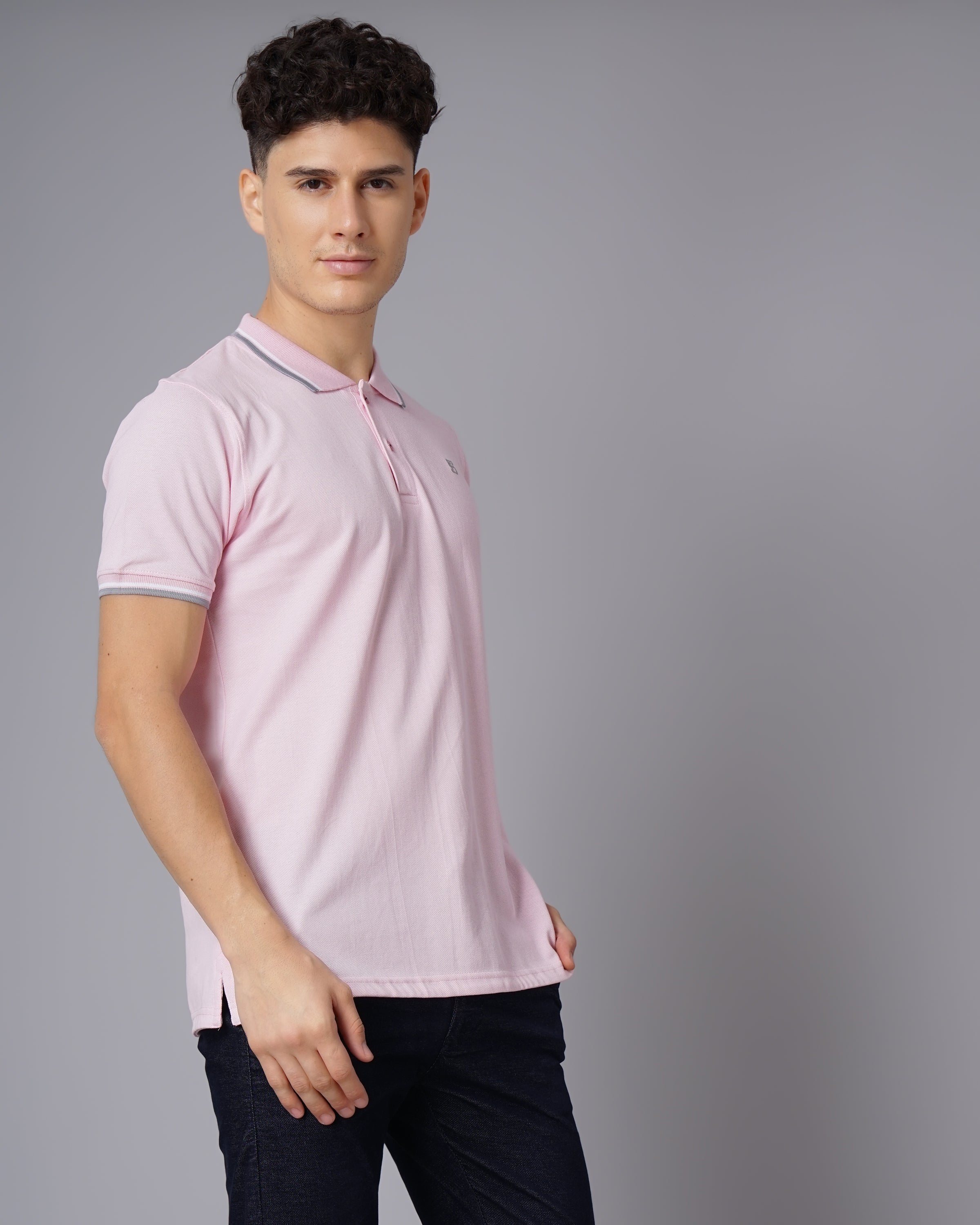 Men Polo Pink T-Shirt