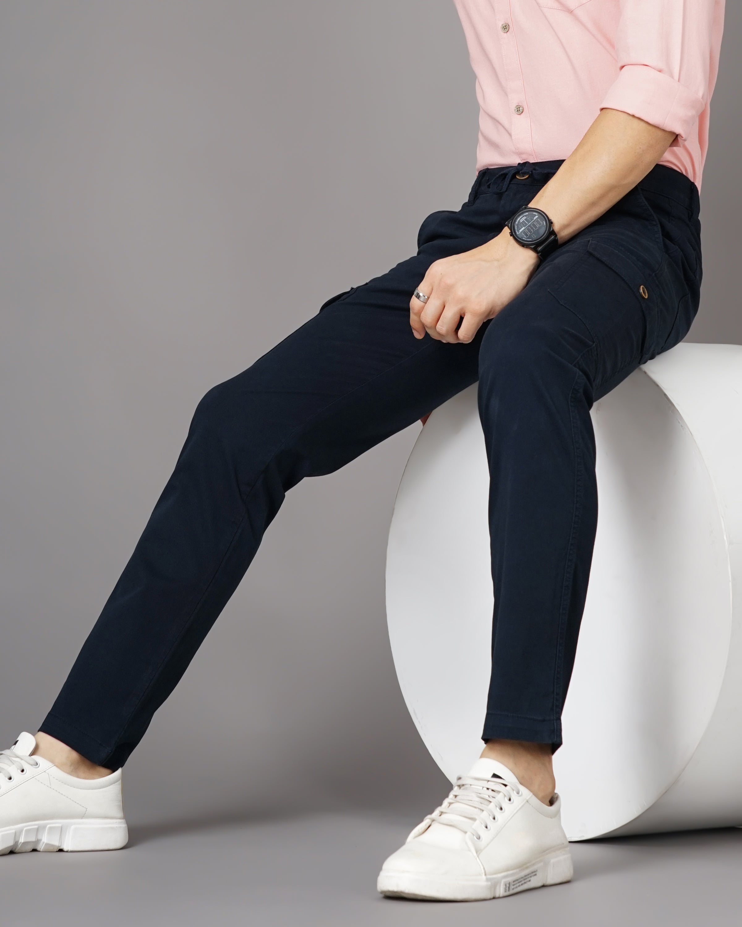 Men Blue Trousers