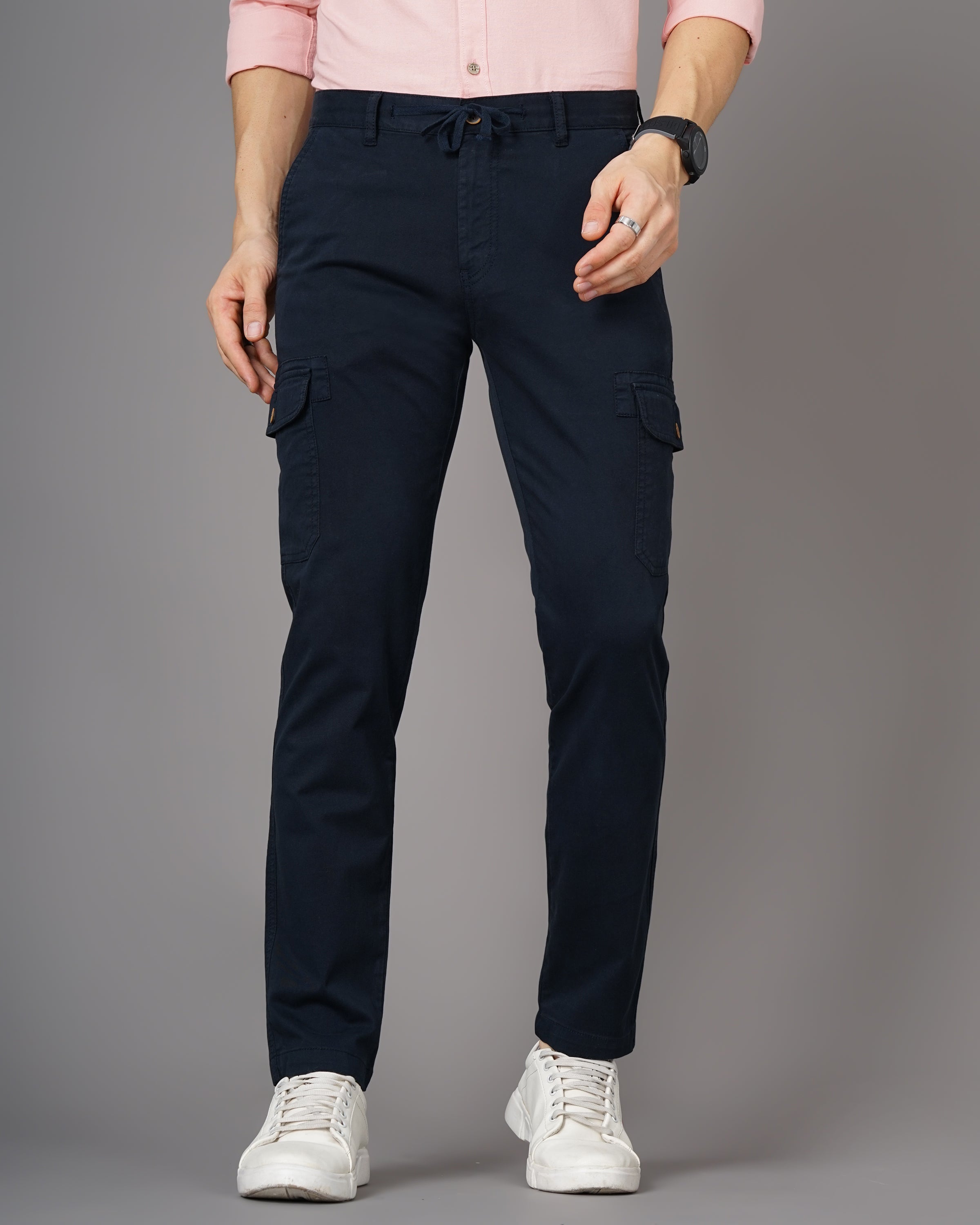 Men Blue Trousers