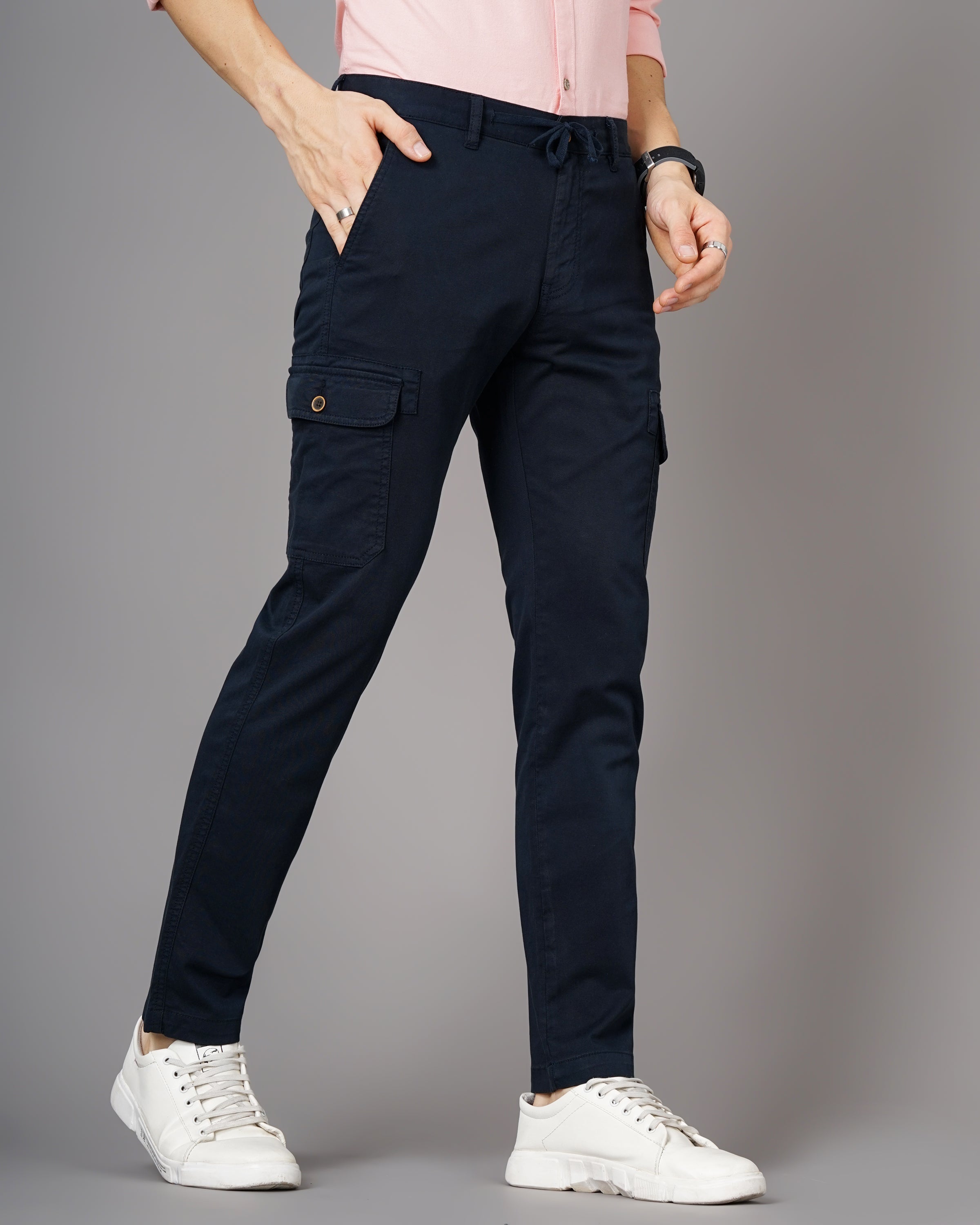 Men Blue Trousers