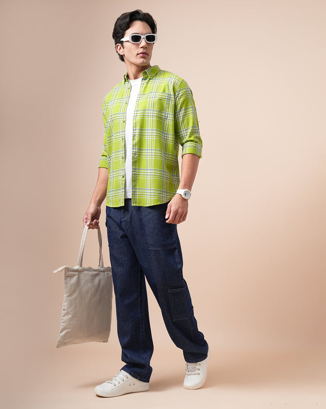 Men Denim Dark Blue cargo pants