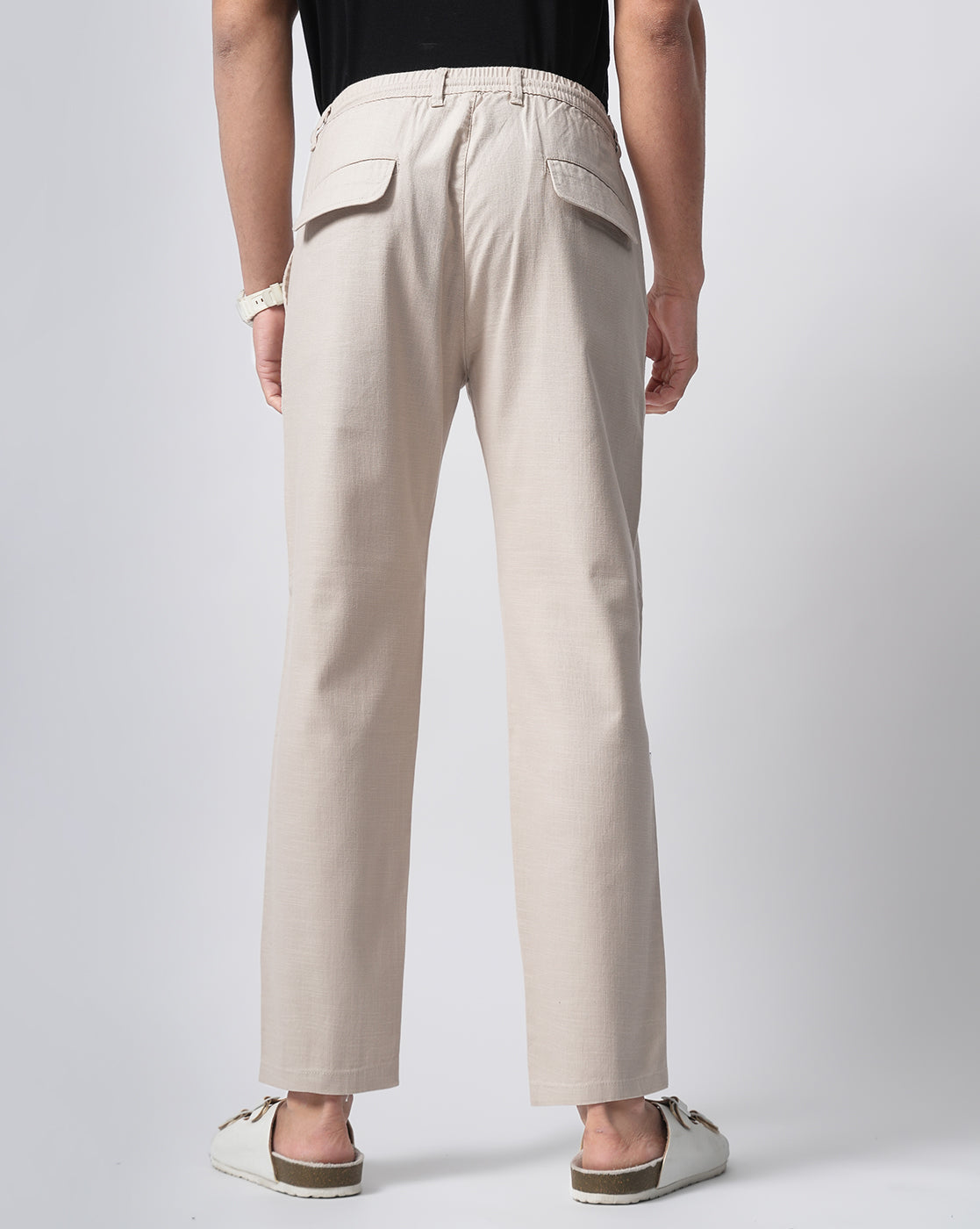 Men Beige Trousers