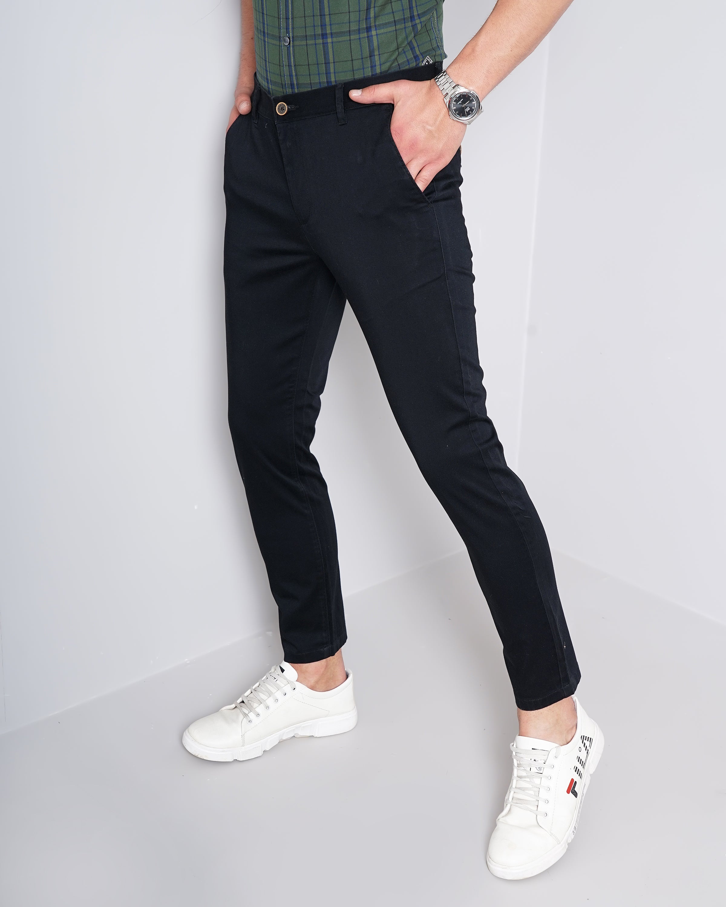 Men Black Trousers