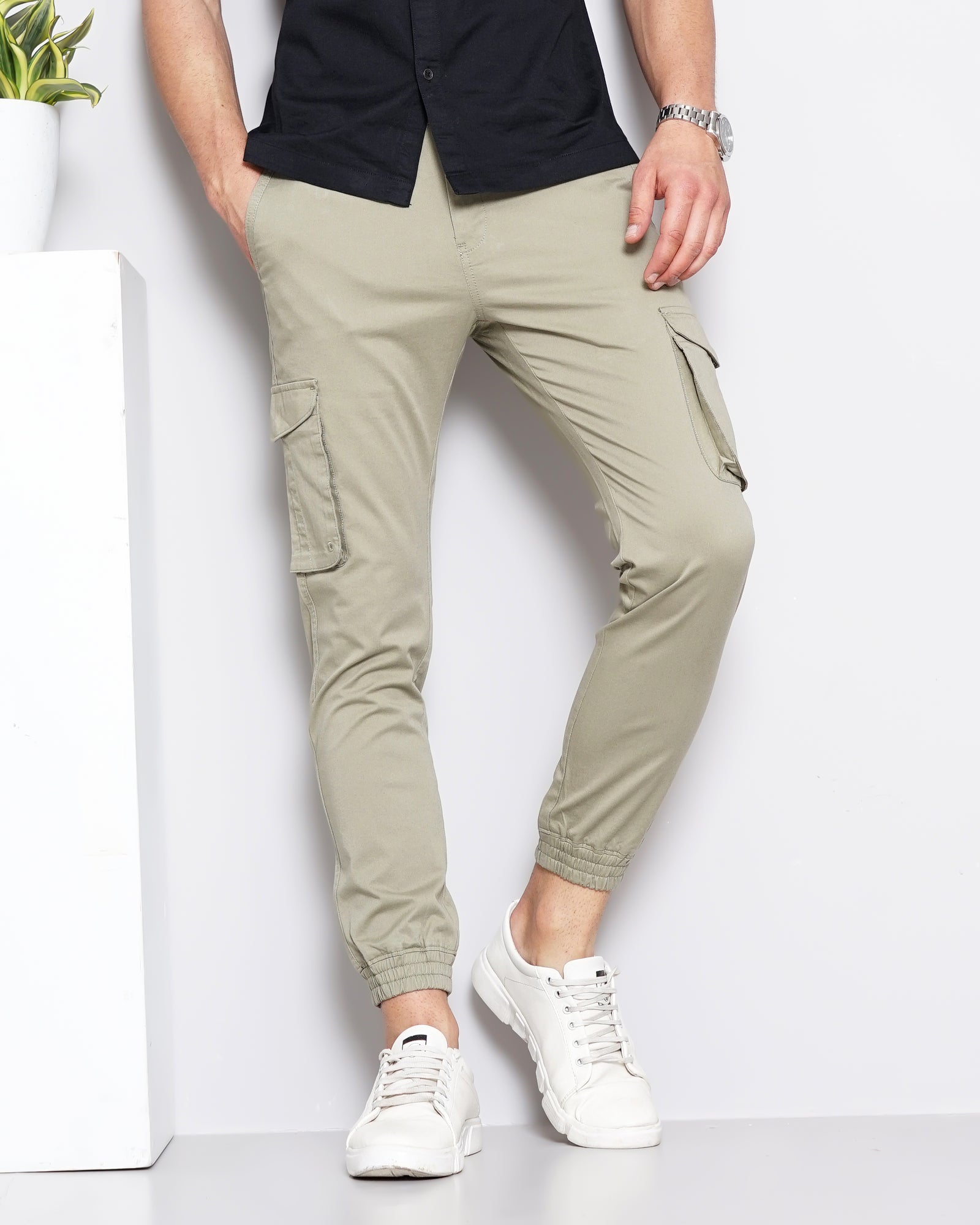 Men Green Joggers