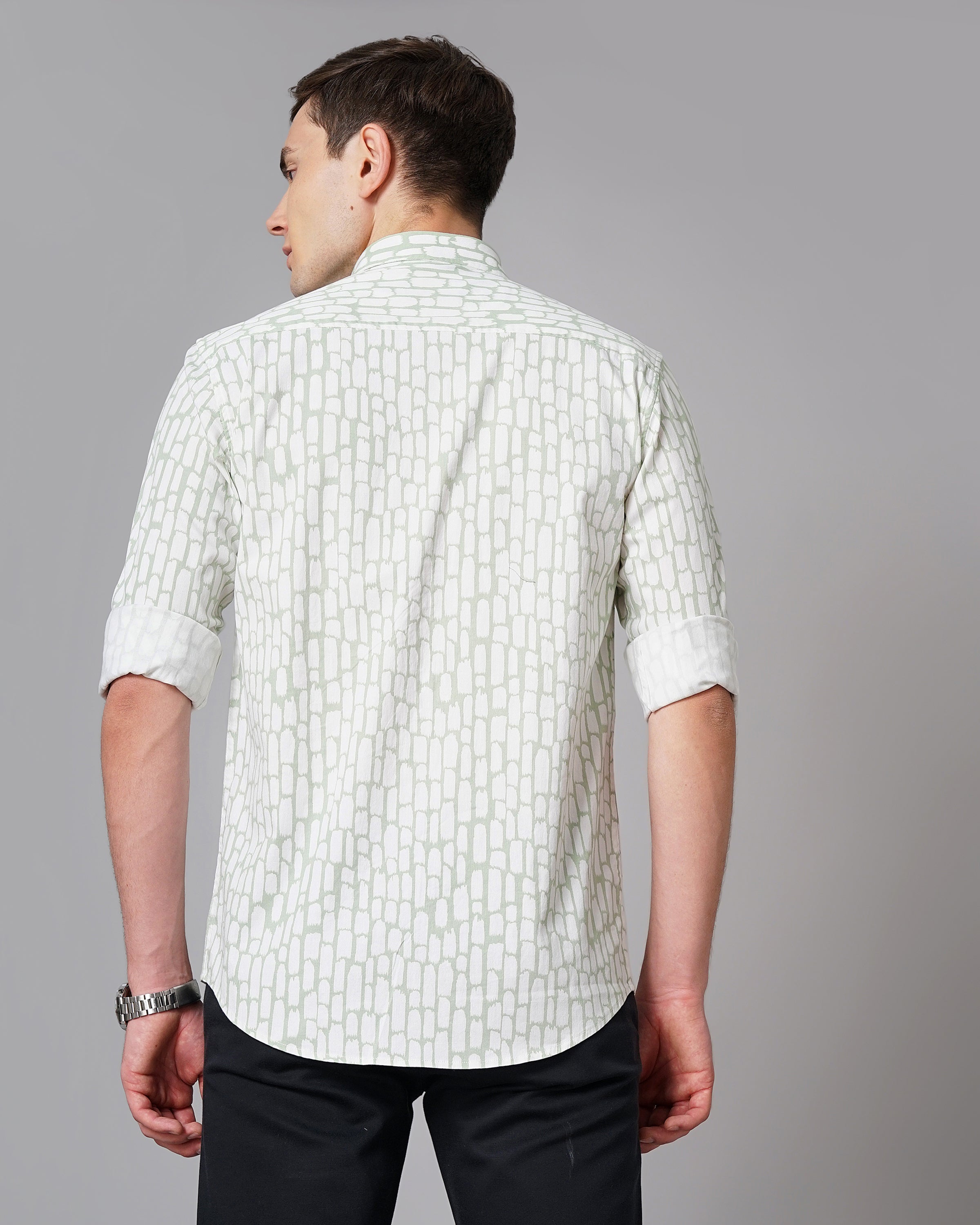 Men Milano Green Shirt