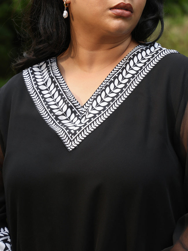 Women Georgette Regular Floral Kurta