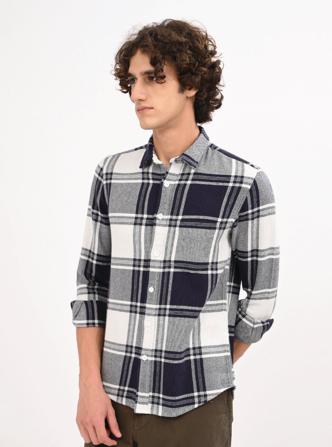 Men Navy Blue Shirt