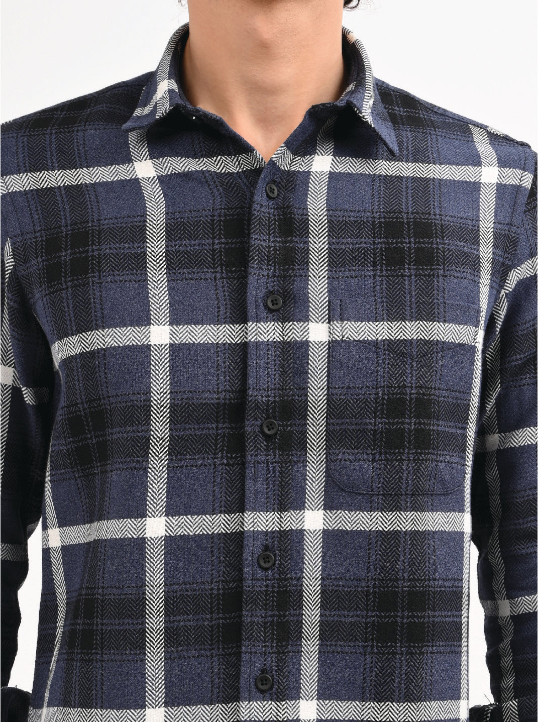 Men Navy Blue Shirt