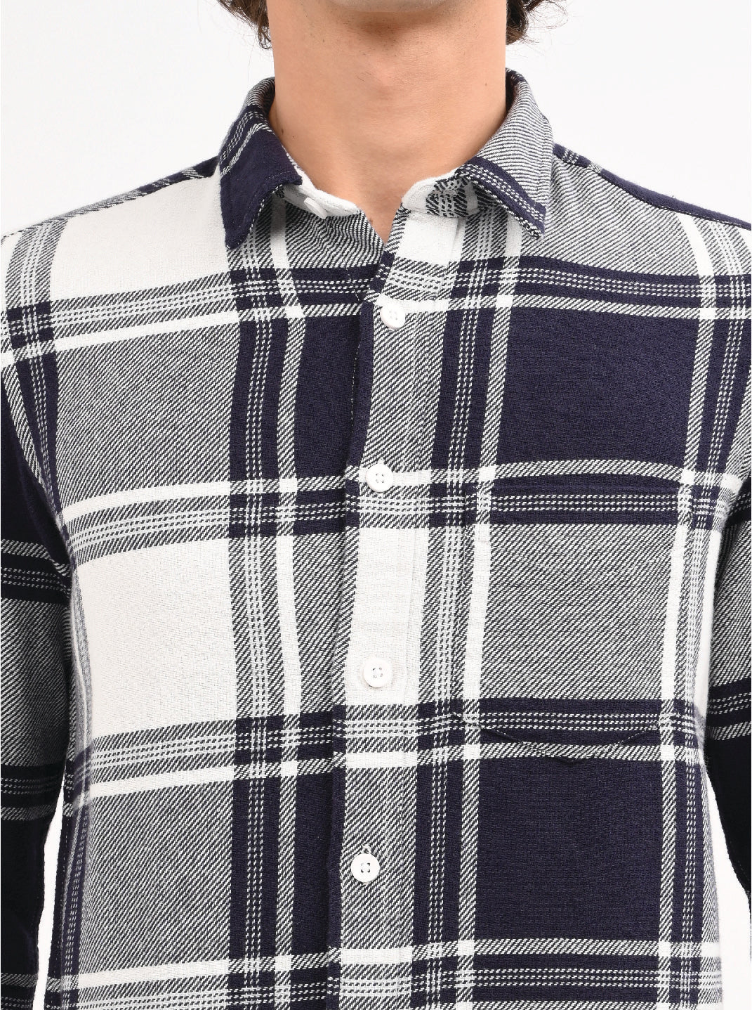 Men Navy Blue Shirt