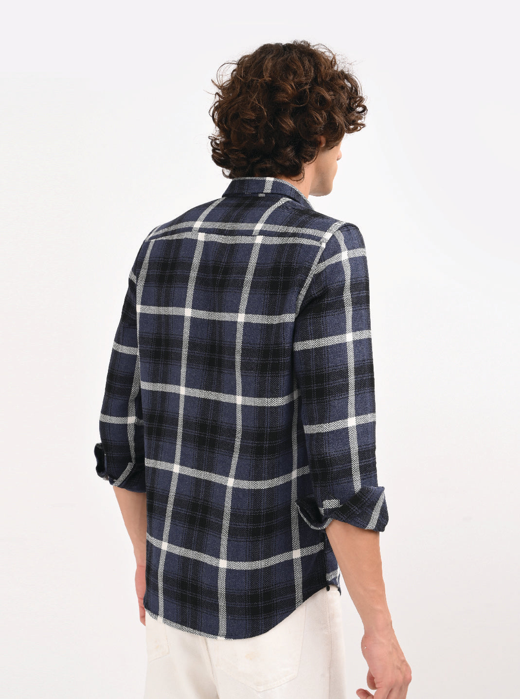 Men Navy Blue Shirt