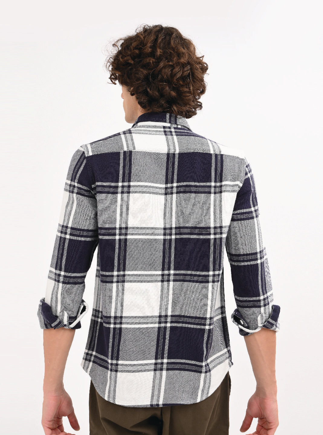 Men Navy Blue Shirt