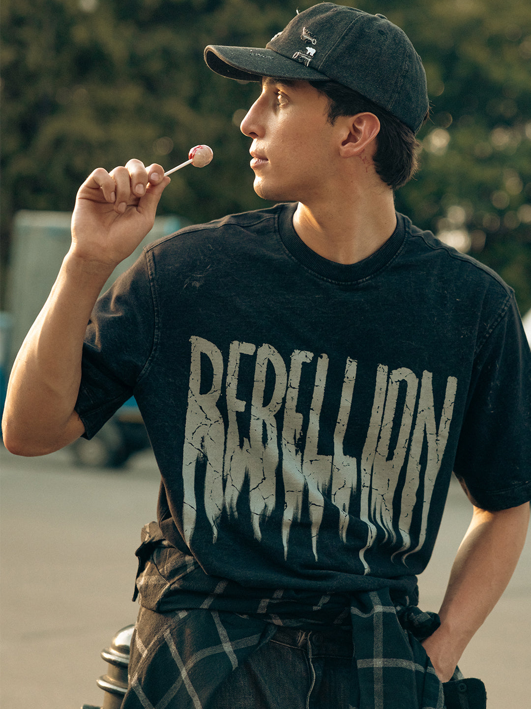 Men Black Oversized T-Shirt