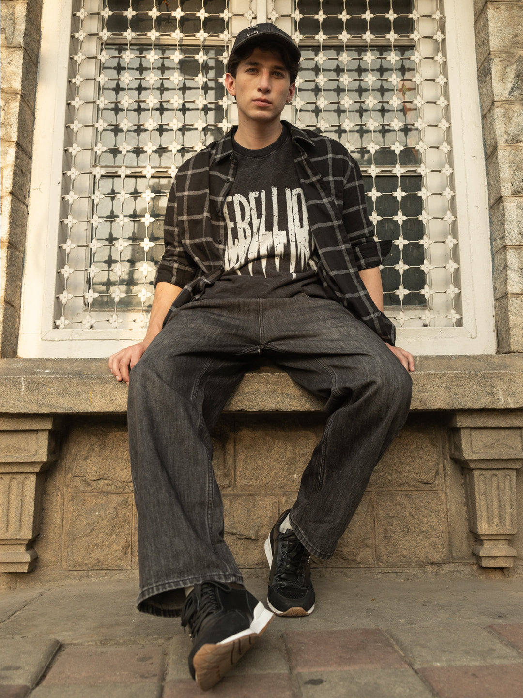 Men Black Oversized T-Shirt