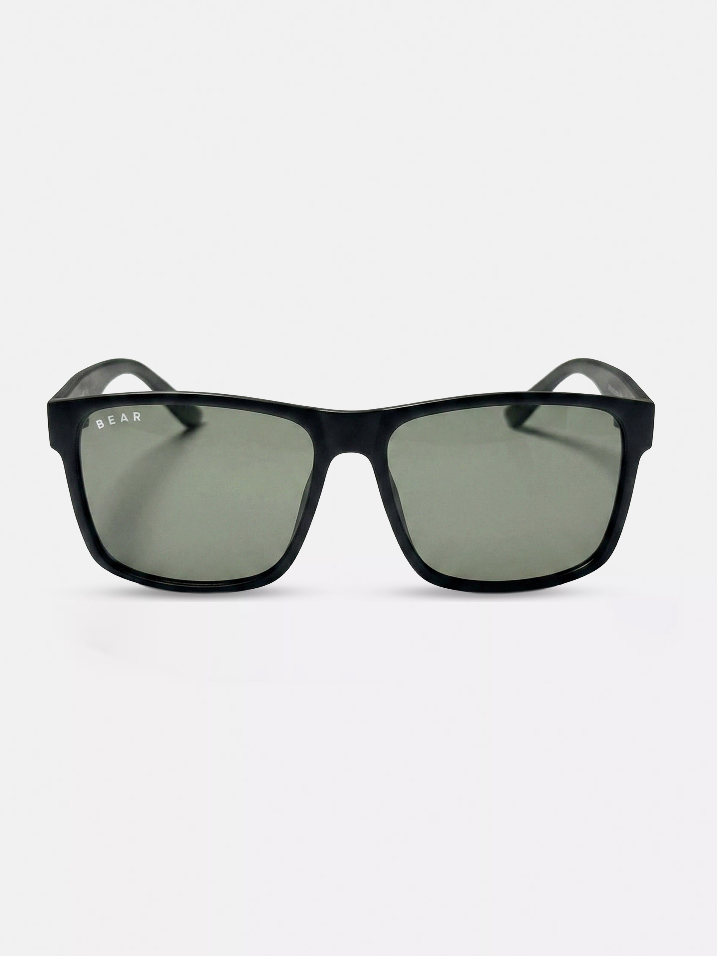 Men Wayfarer Full-Rim Sunglasses with Black Frame and Smoke Olive Tinted Lenses