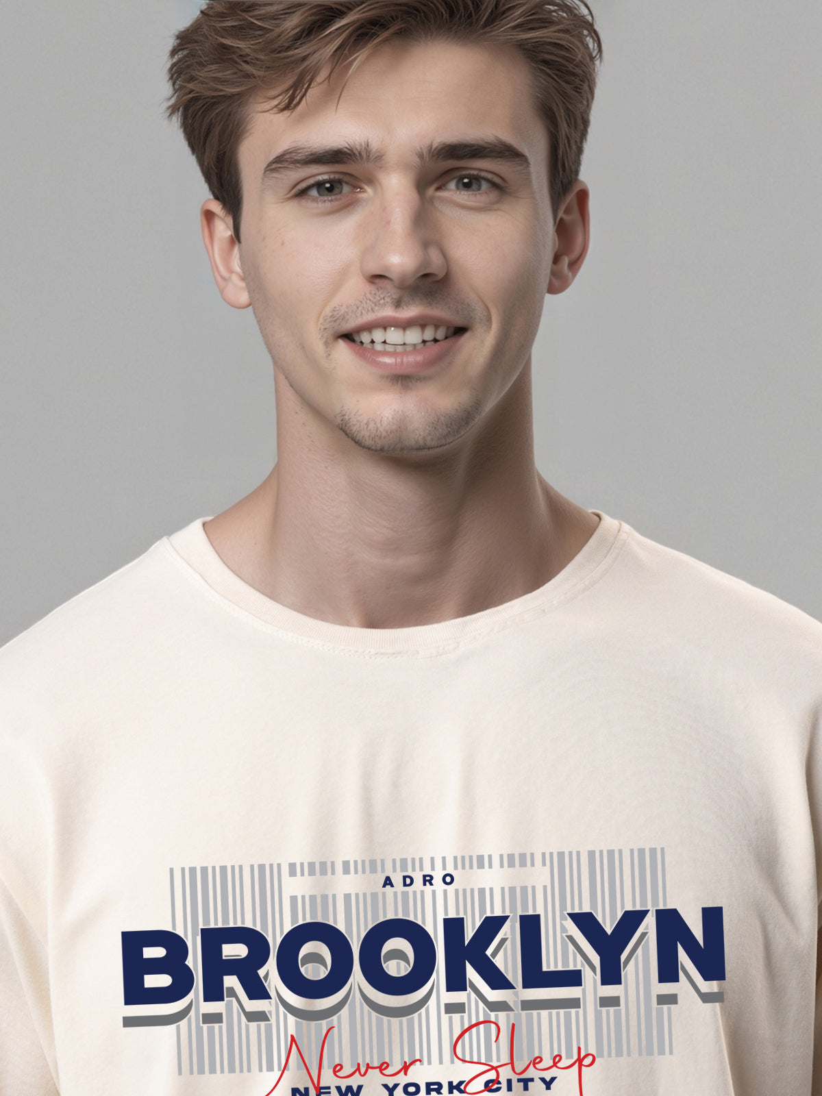 Men Printed White T-Shirt