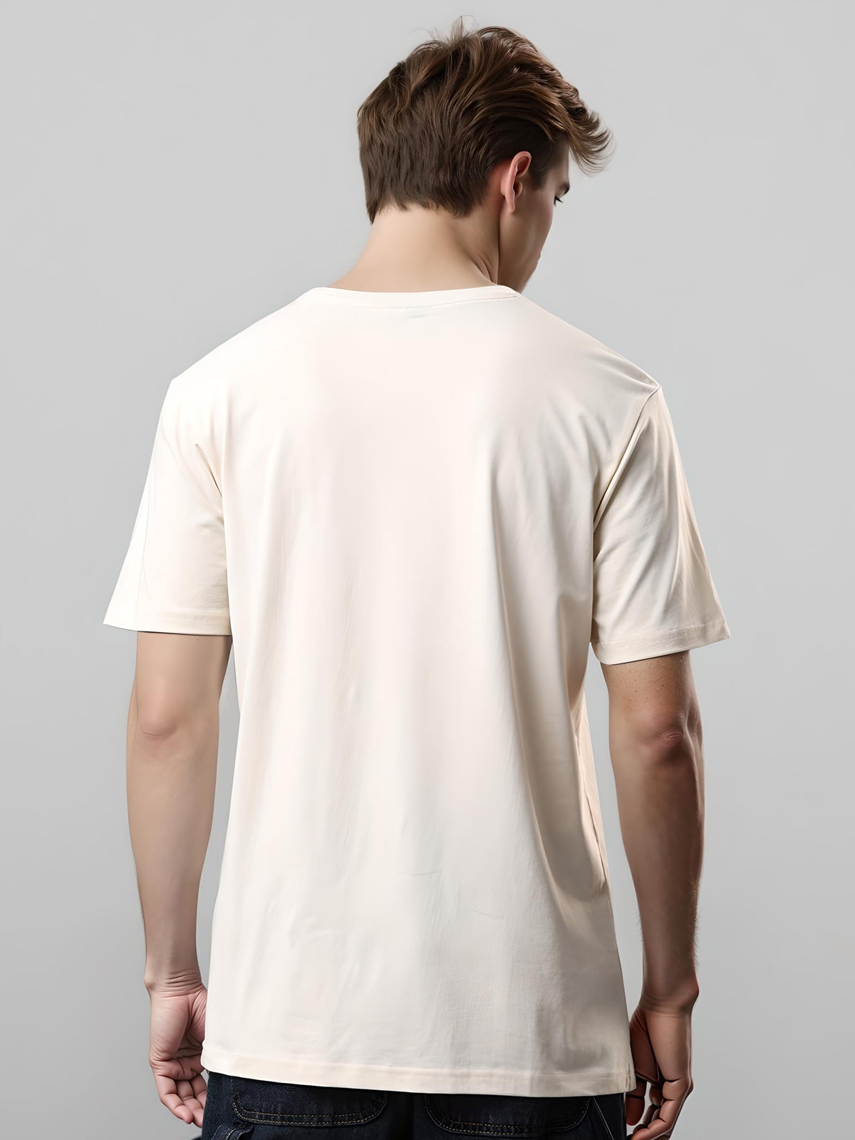 Men Printed White T-Shirt