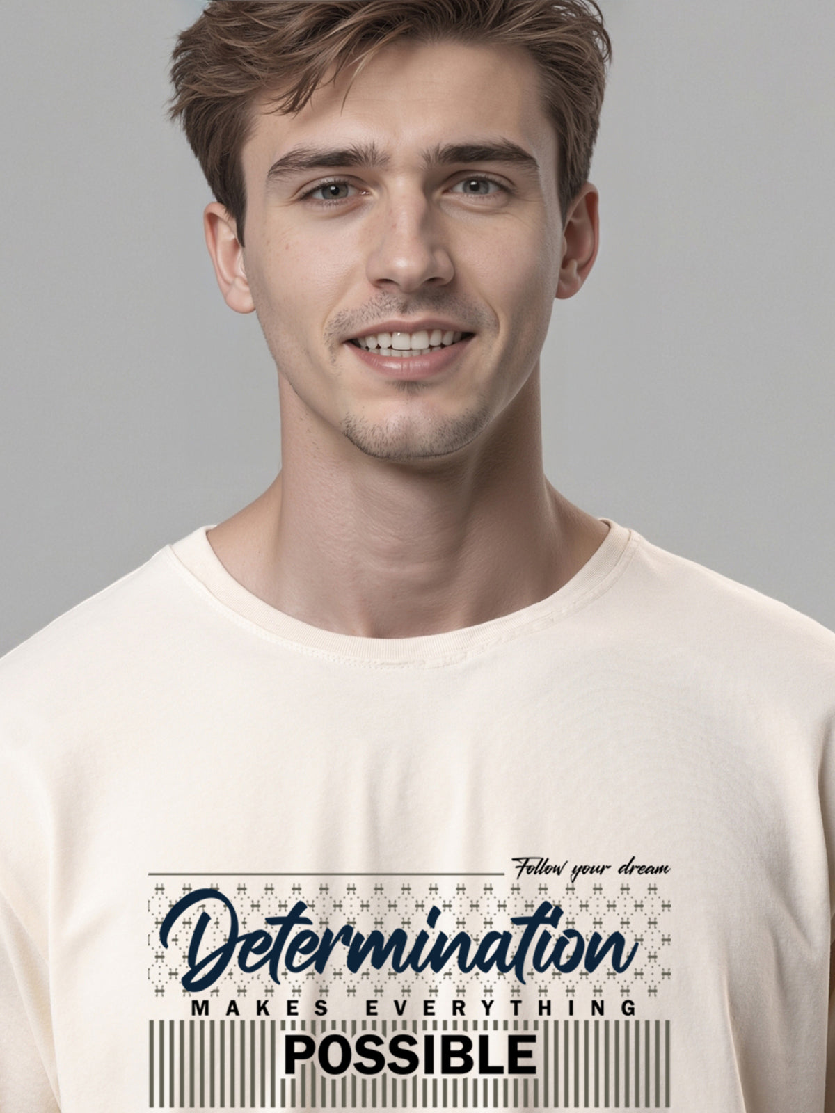 Men Printed White T-Shirt