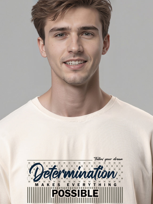 Men Printed White T-Shirt