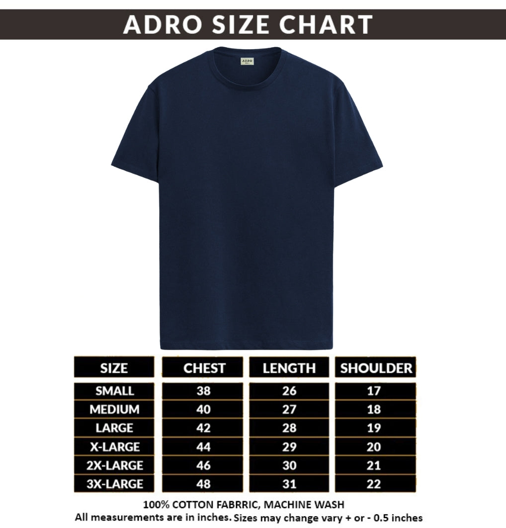 Men Printed Light Navy Blue T Shirt