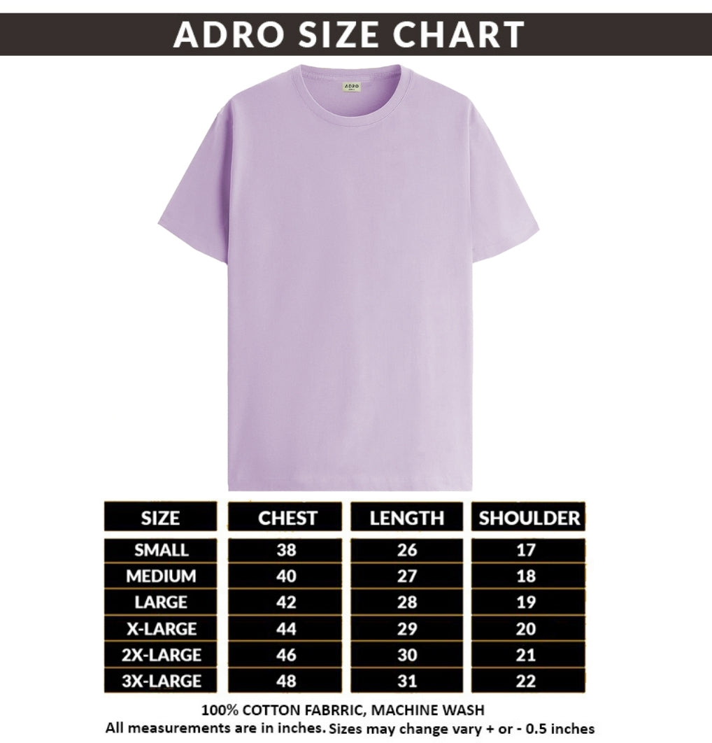 Men Printed Lavender T Shirt