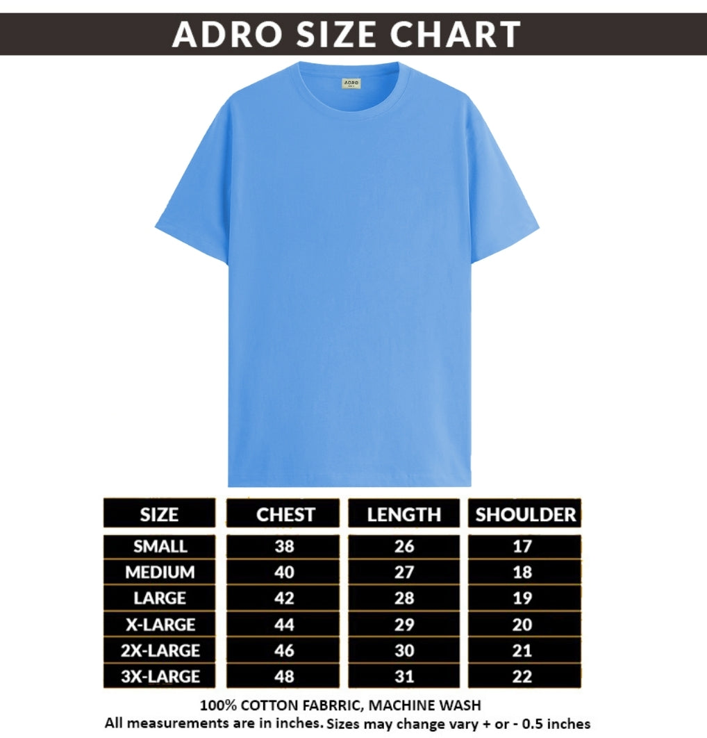Men Printed Sky Blue T Shirt