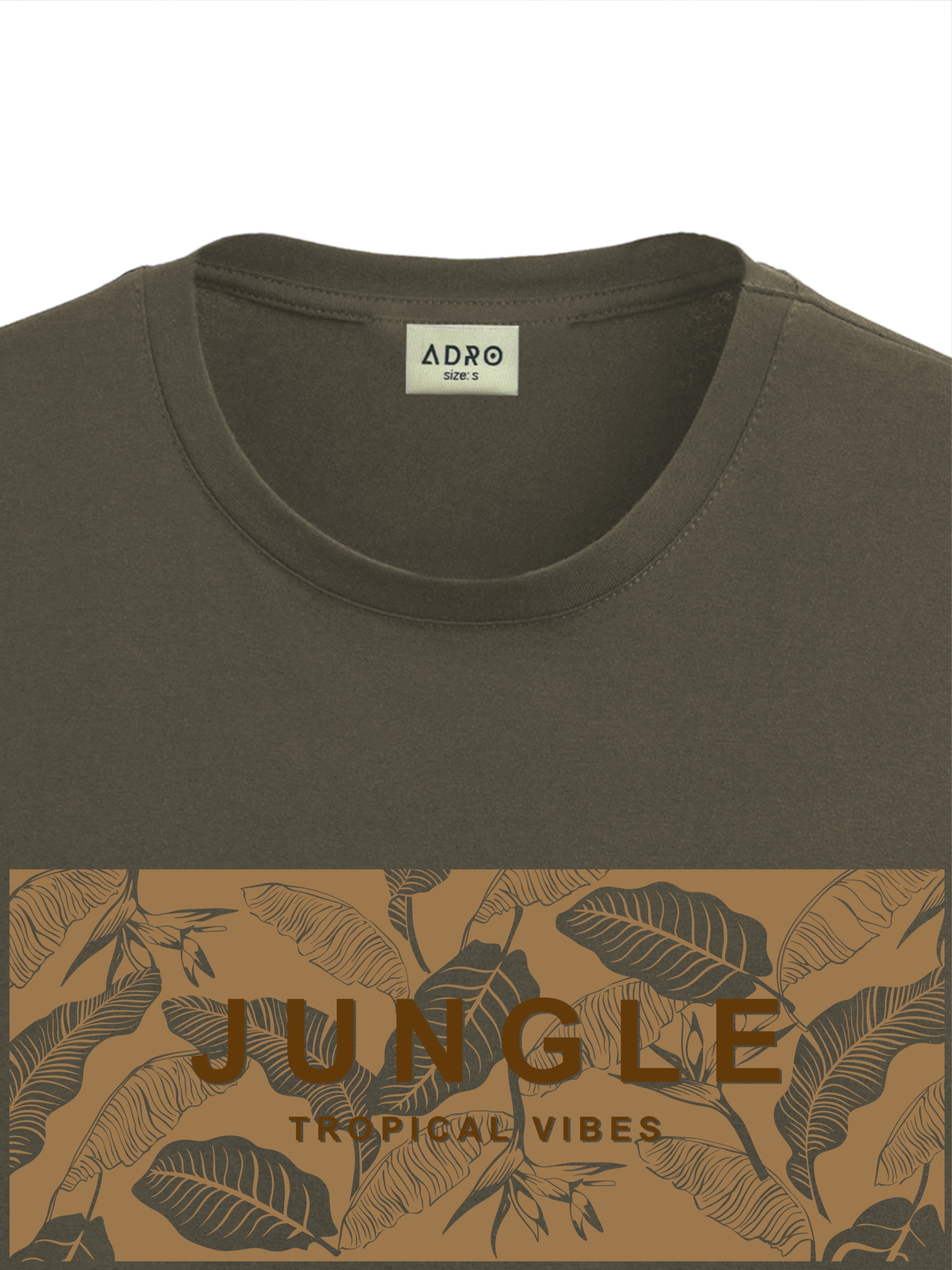 Men Olive Round Neck T Shirt