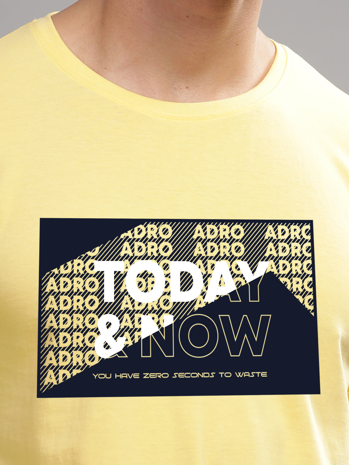 Men Printed Yellow T Shirt
