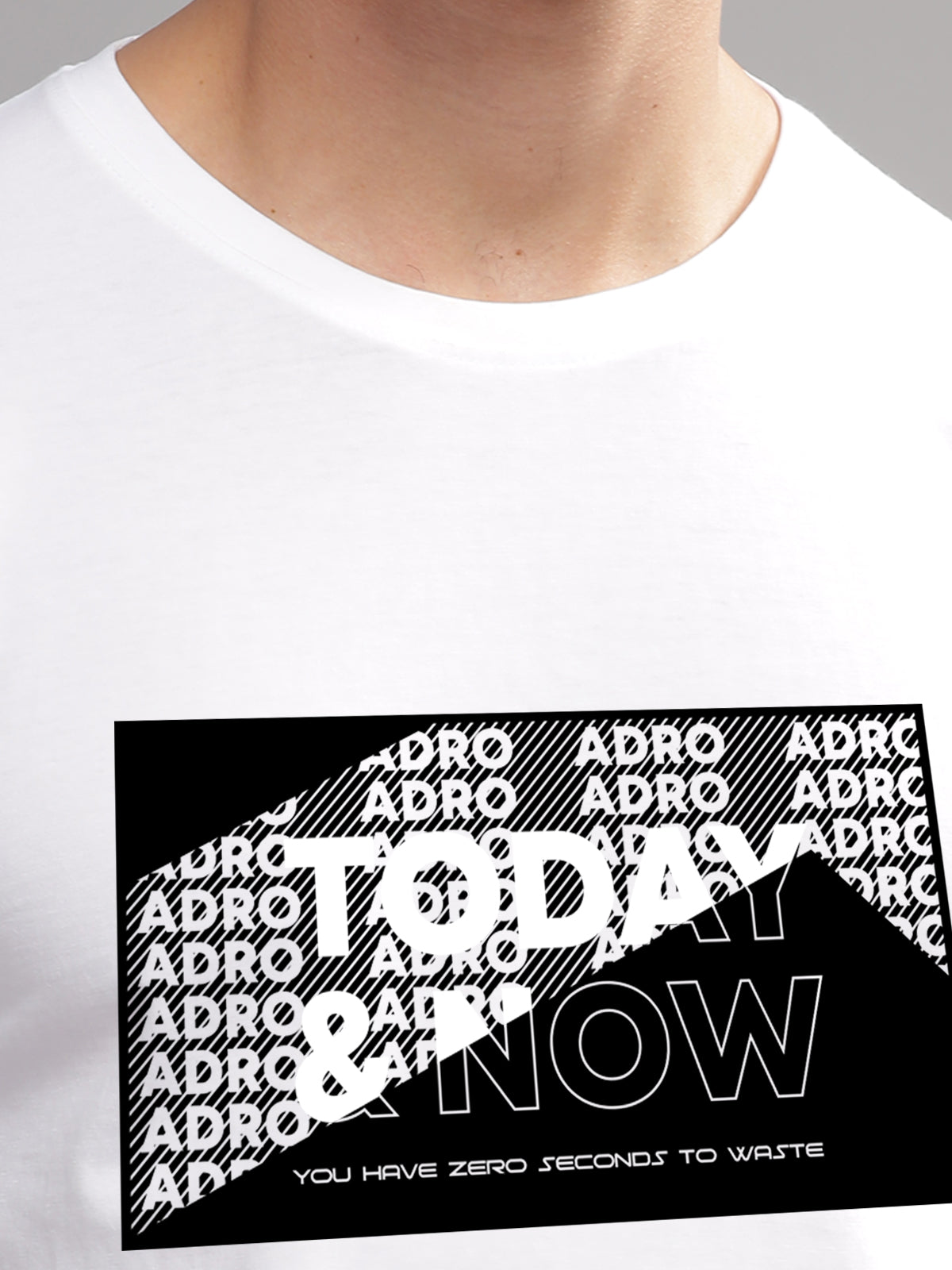 Men Printed White T Shirt