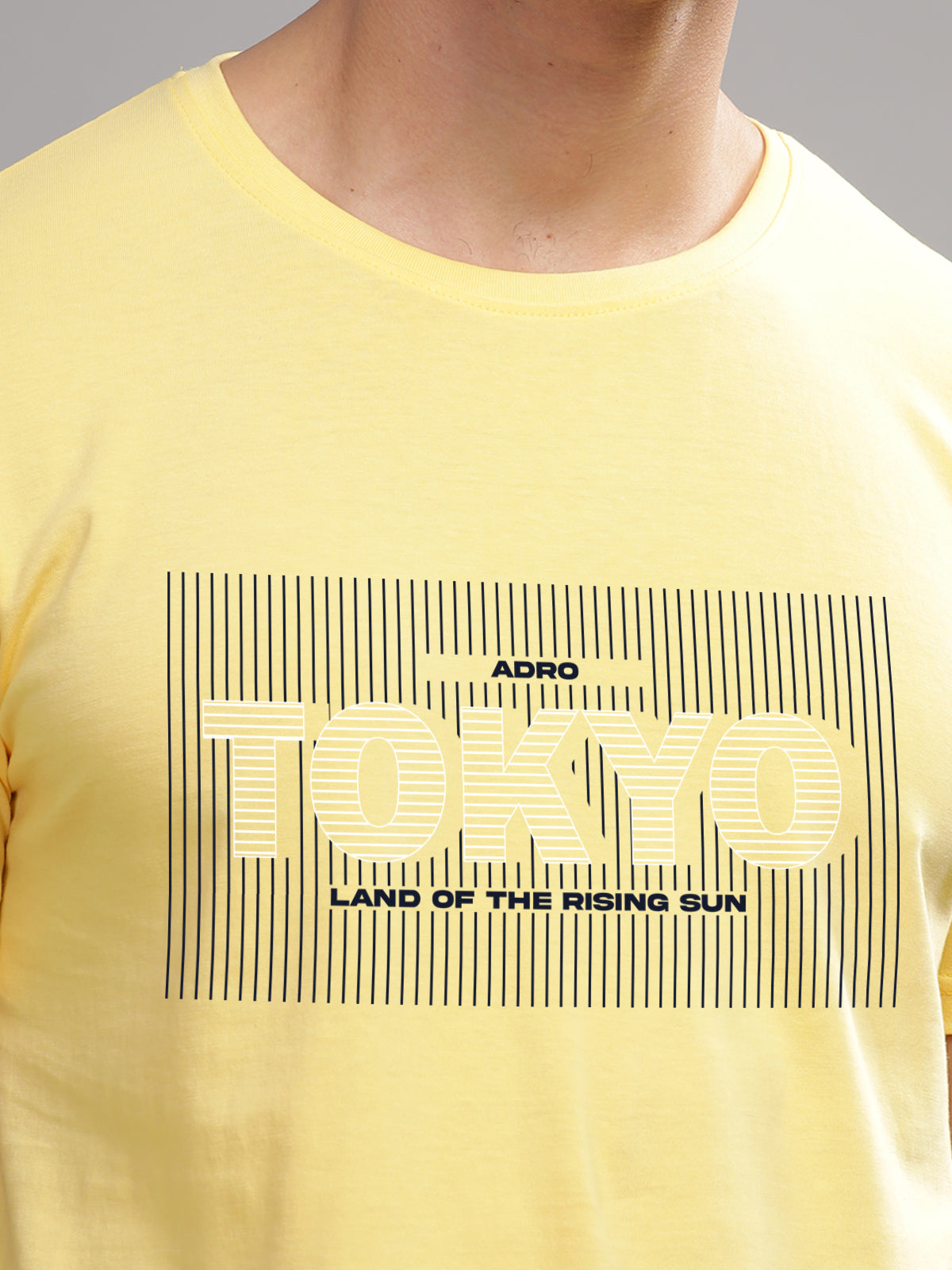 Men Printed Yellow T Shirt
