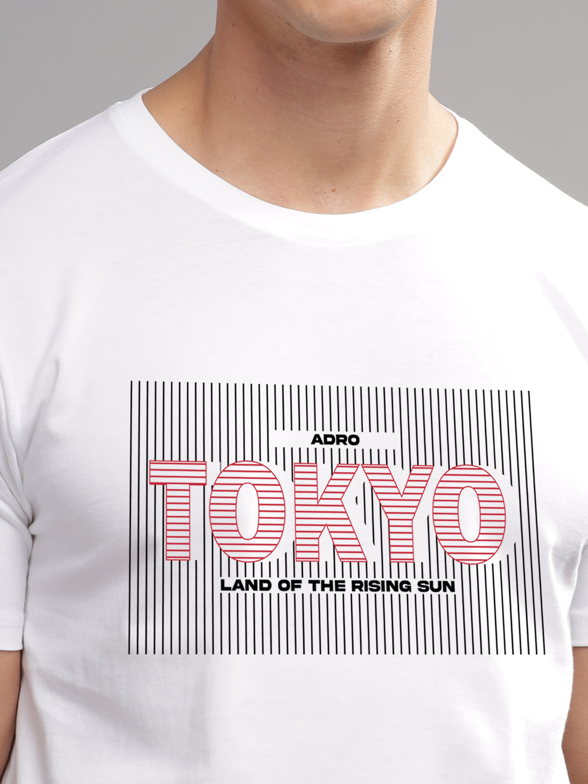 Men Printed White T Shirt
