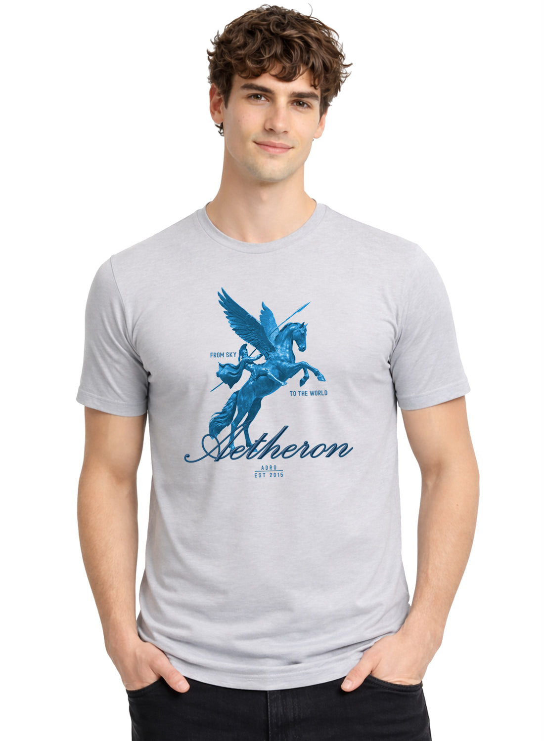 Men Grey Graphic Printed T-Shirt