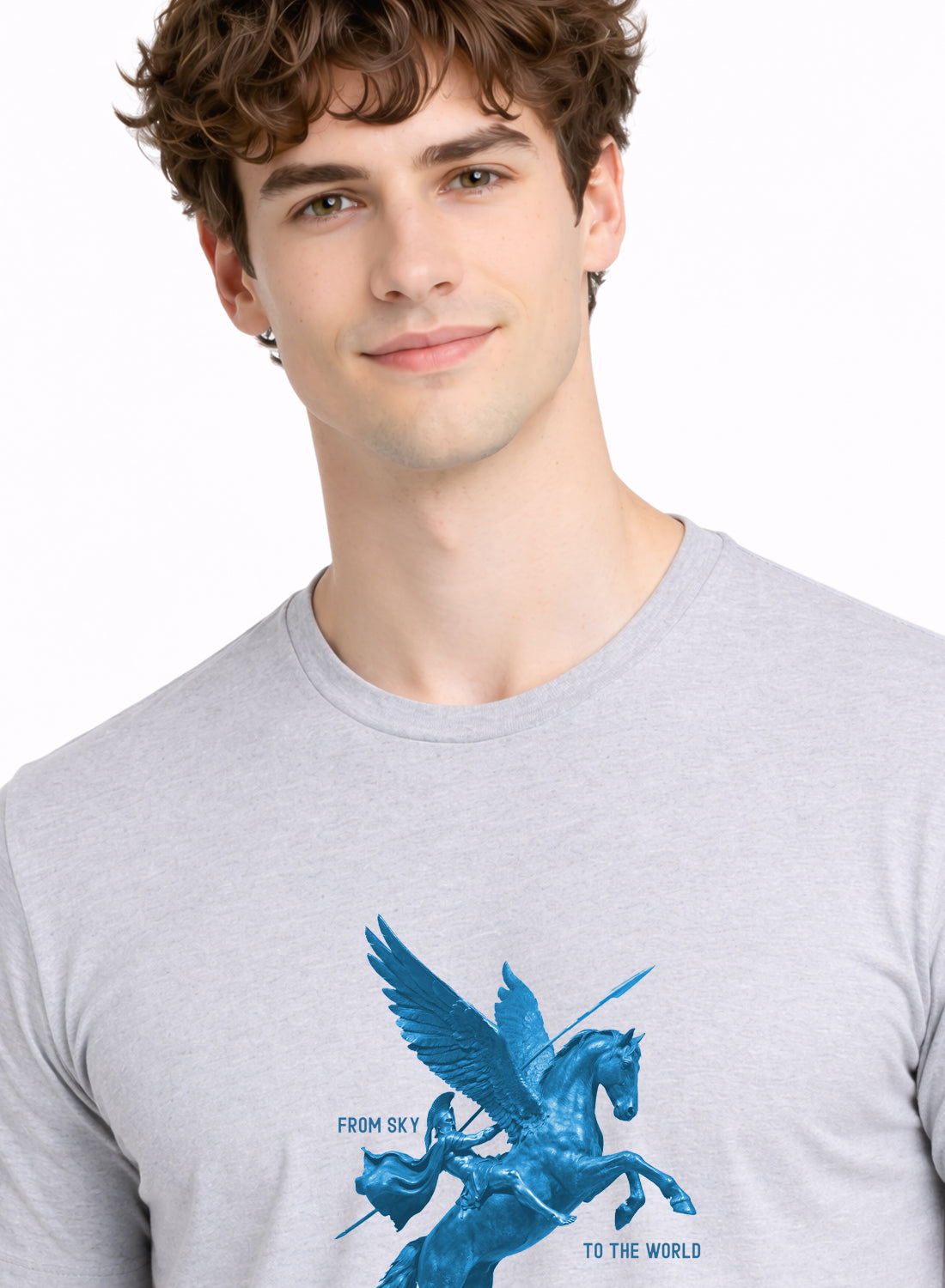 Men Grey Graphic Printed T-Shirt