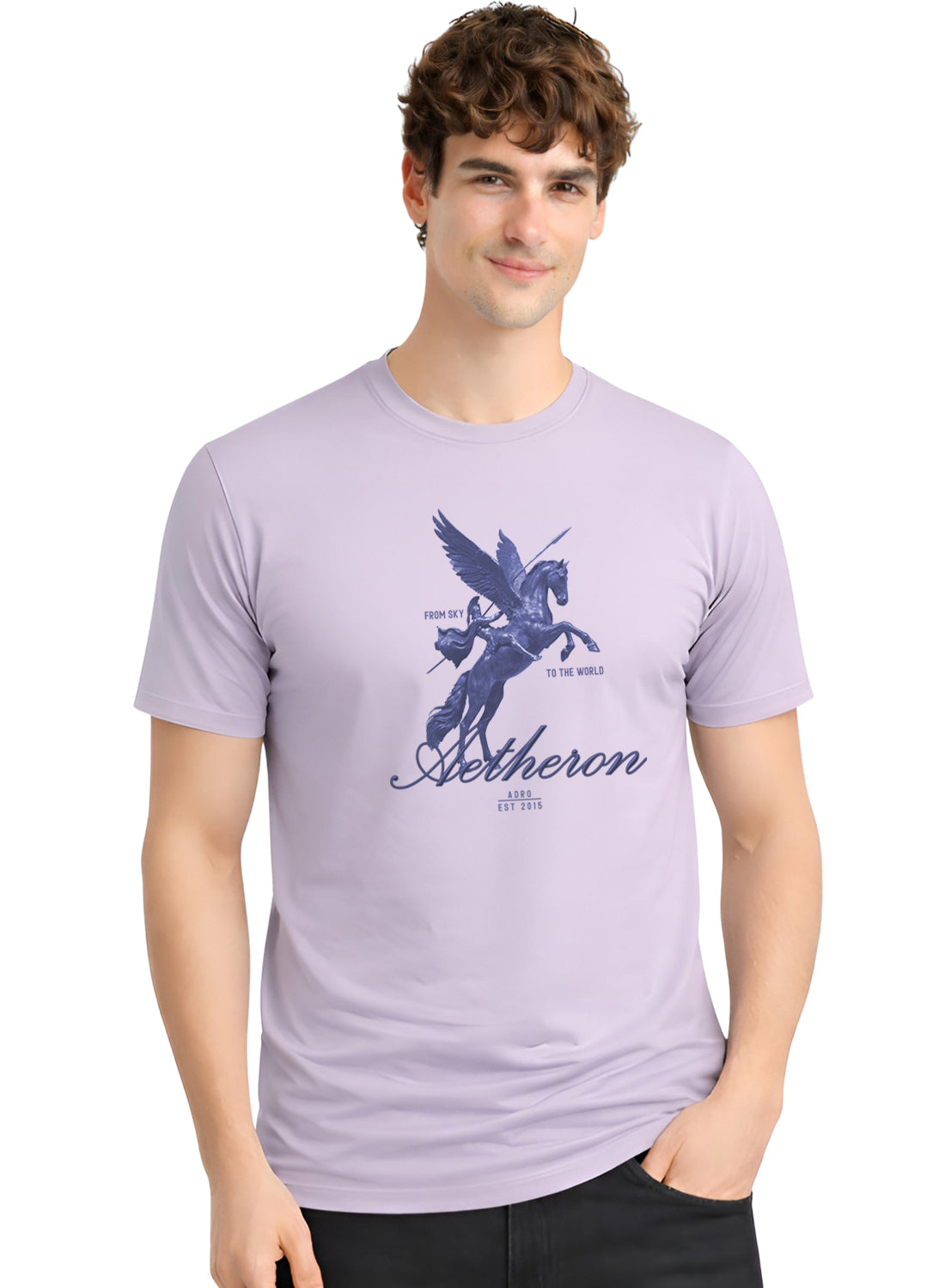 Men Grey Graphic Printed T-Shirt