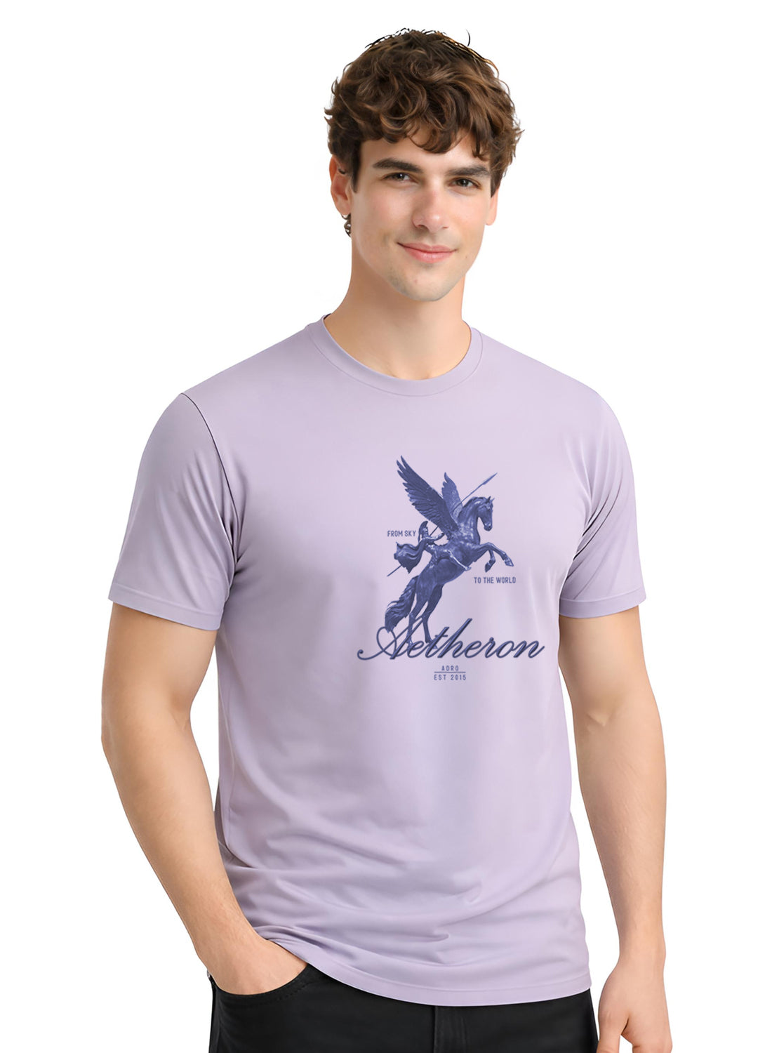 Men Grey Graphic Printed T-Shirt