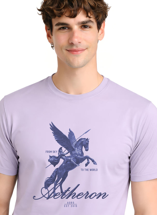 Men Grey Graphic Printed T-Shirt