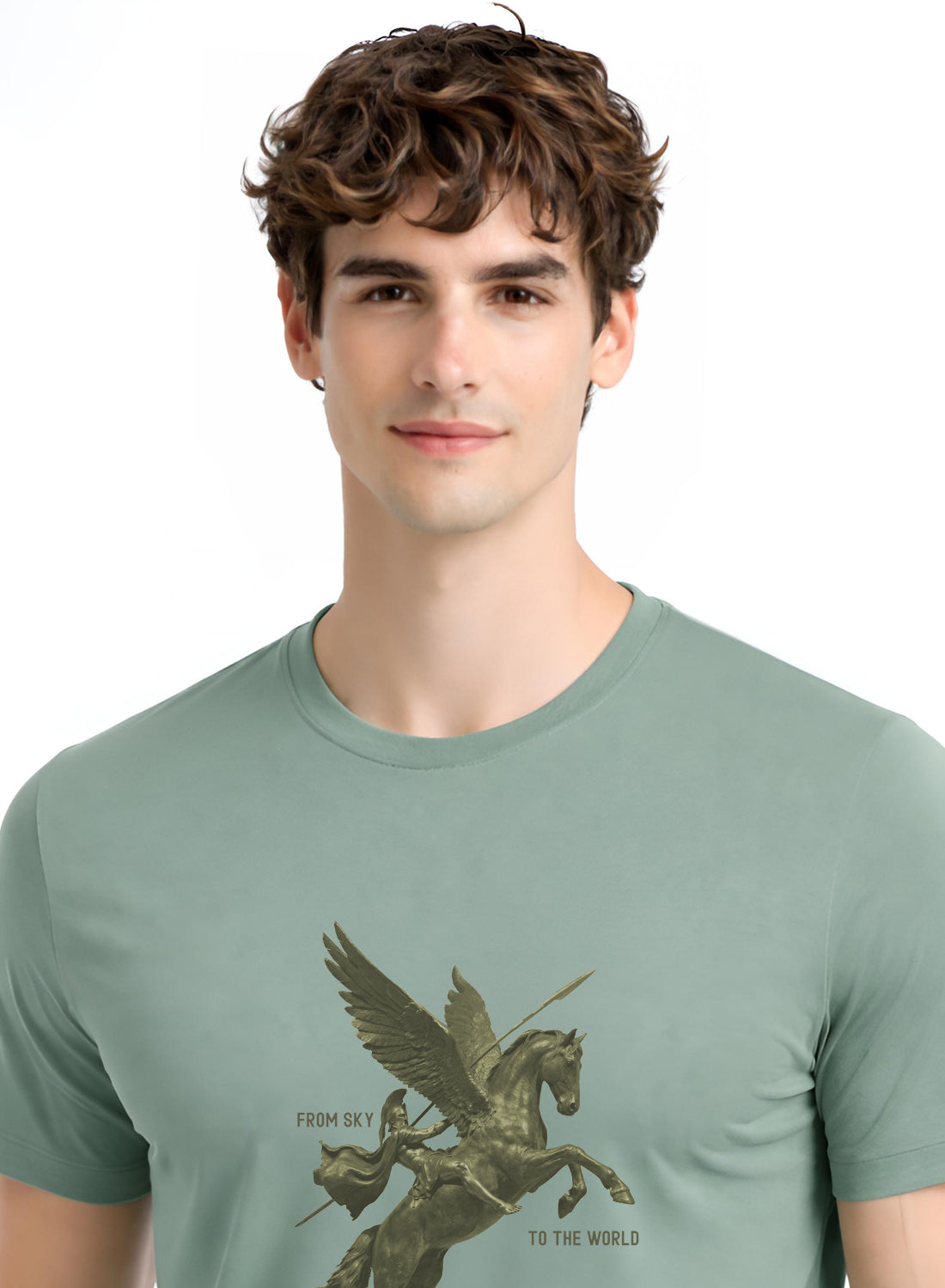 Men Green Graphic Printed T-Shirt