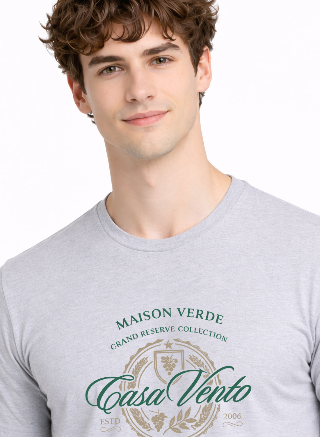 Men Grey Typography T-Shirt