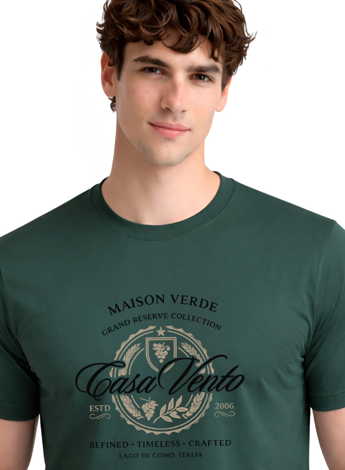 Men Green Typography T-Shirt