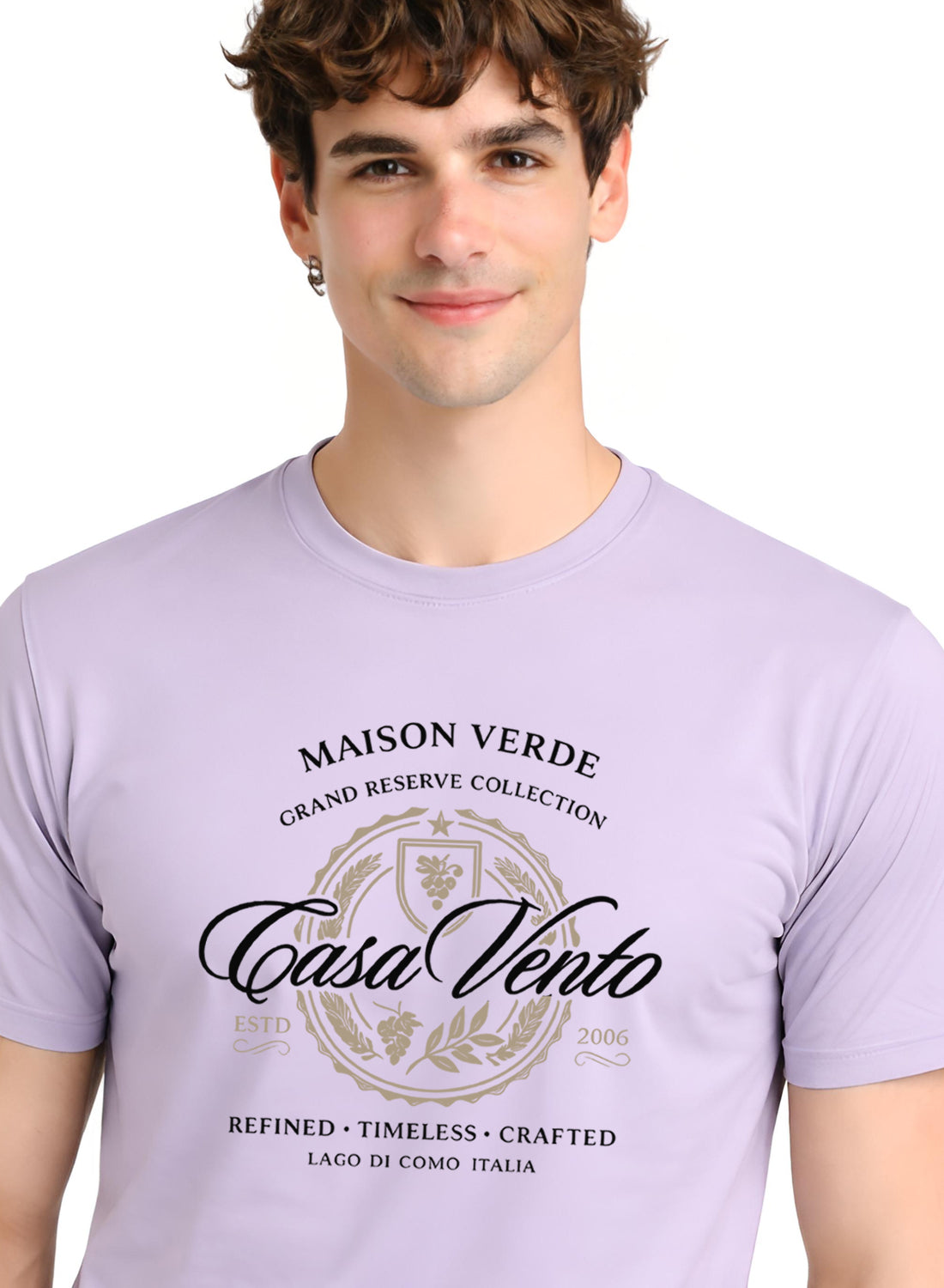 Men Grey Typography T-Shirt