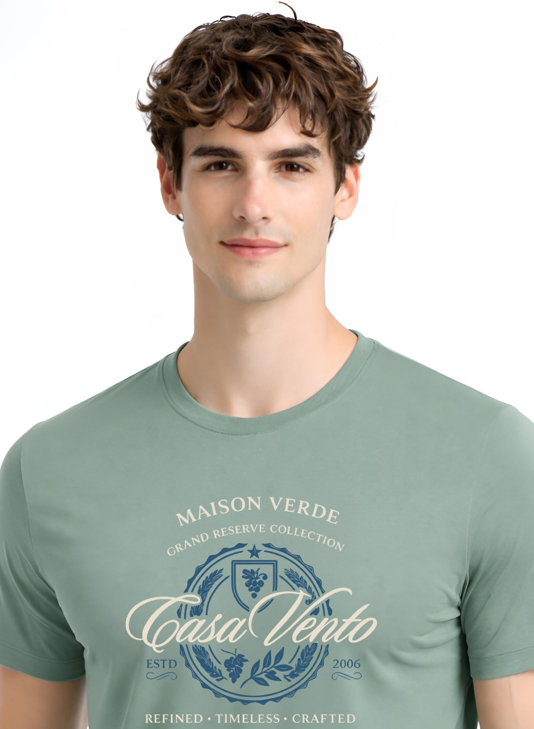 Men Green Typography T-Shirt