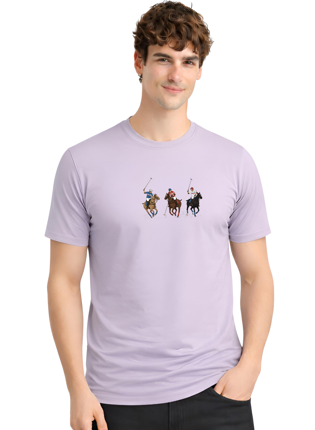 Men Grey Cotton Printed T-Shirt