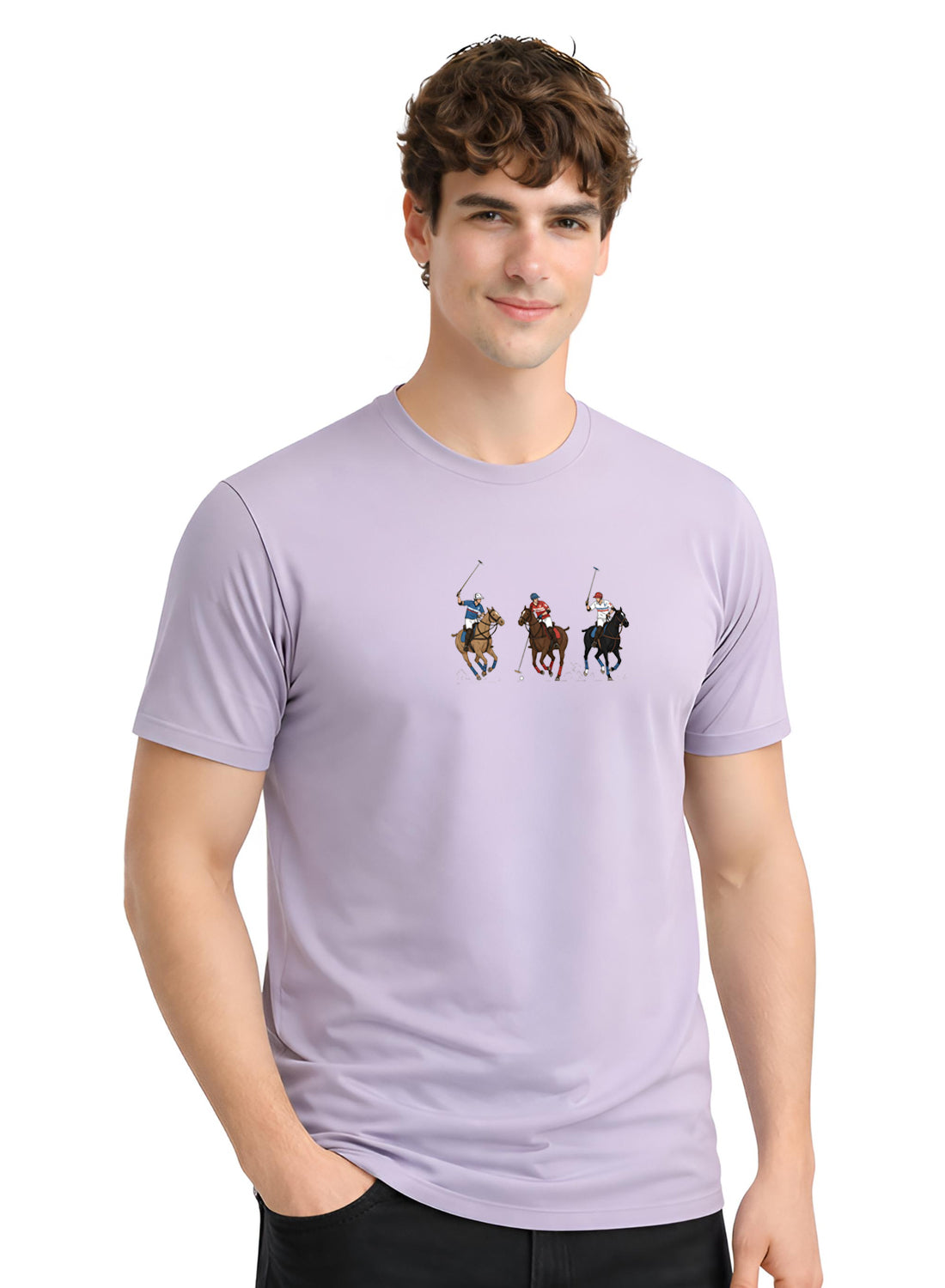 Men Grey Cotton Printed T-Shirt