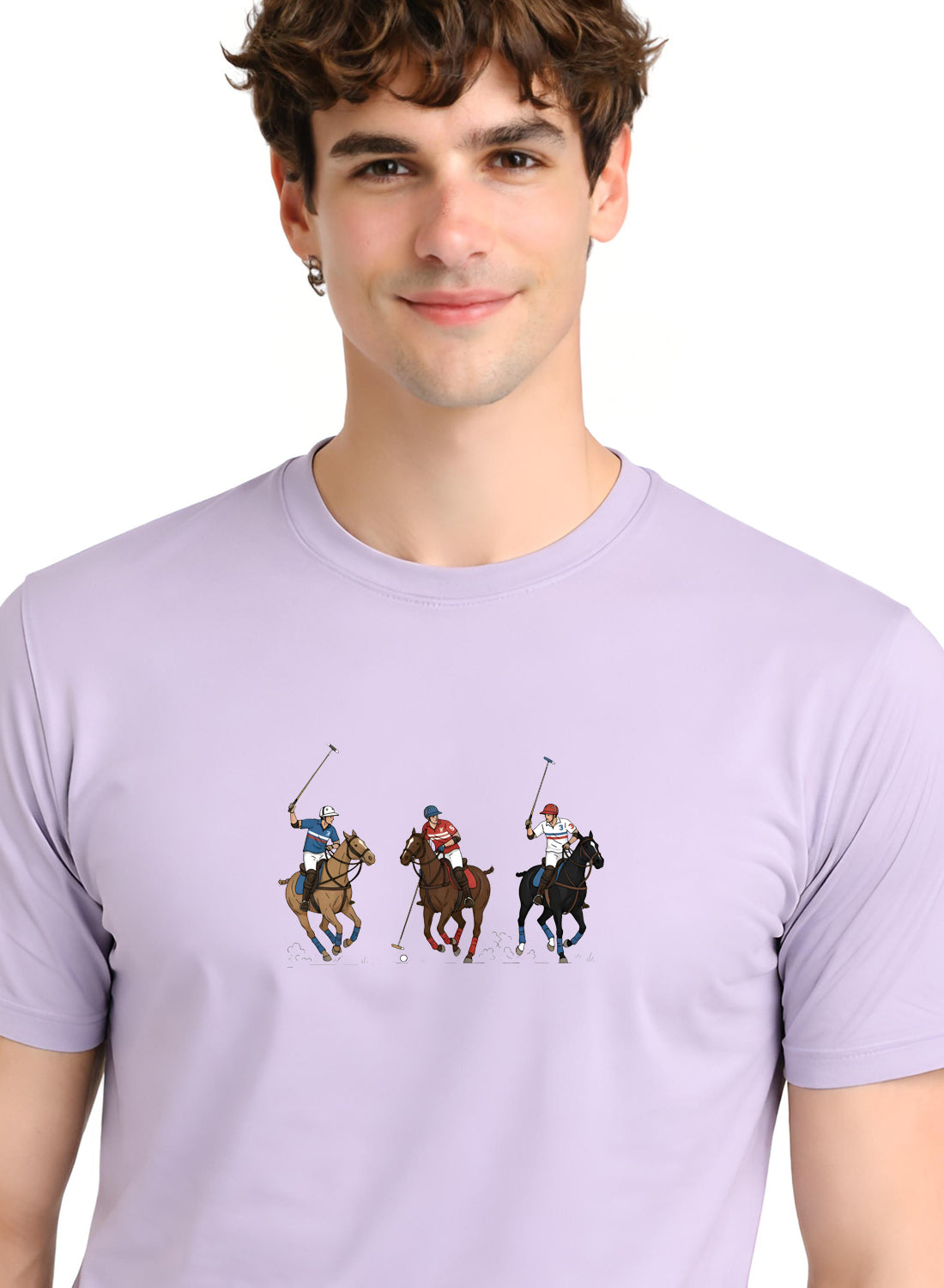 Men Grey Cotton Printed T-Shirt
