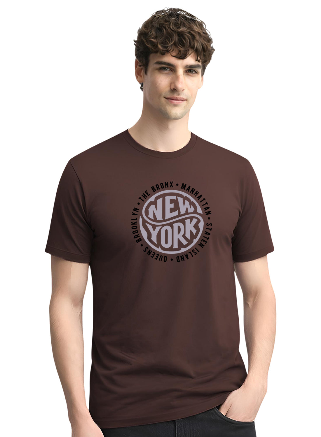 Men Brown Summer Tshirt