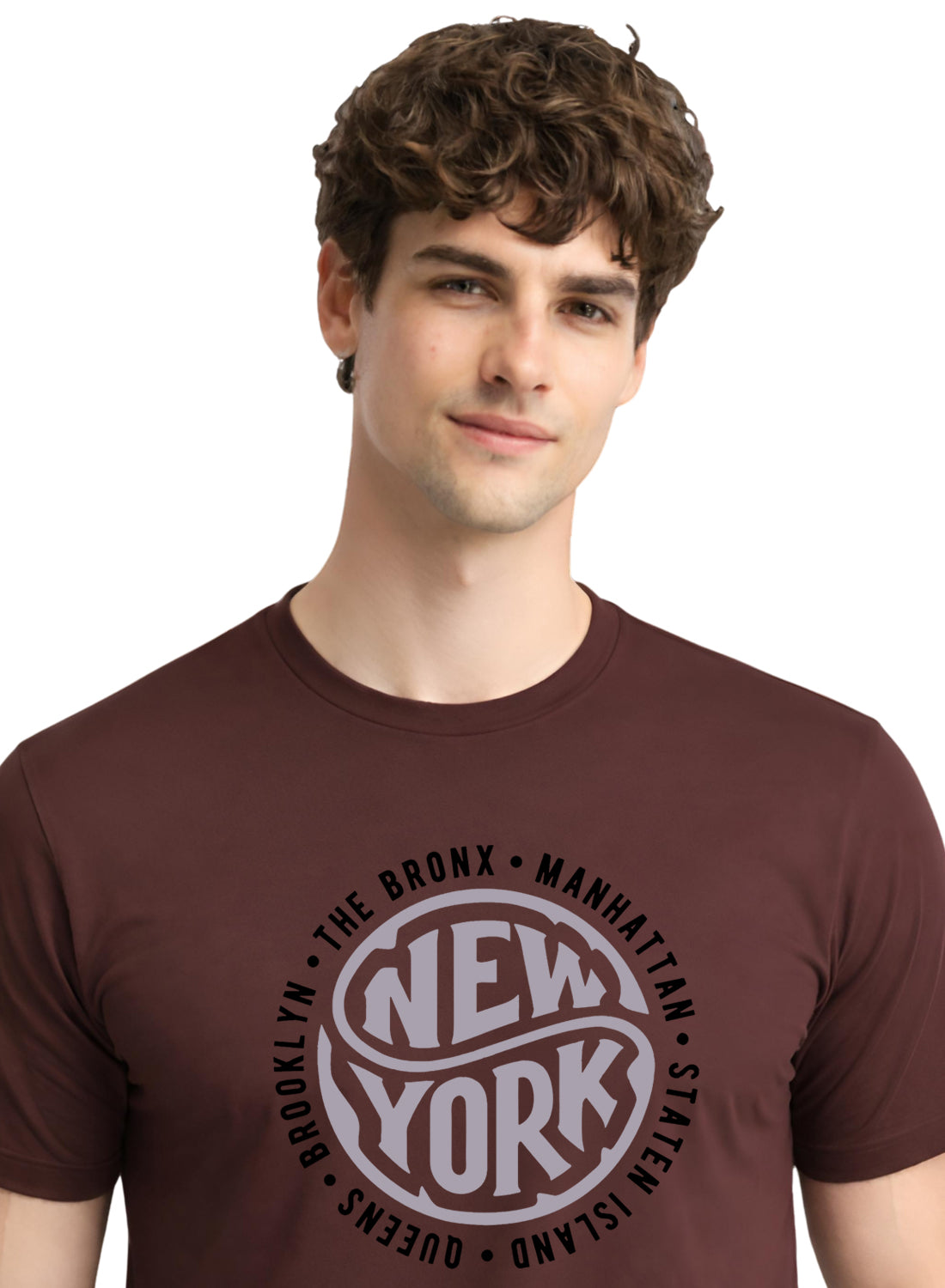 Men Brown Summer Tshirt