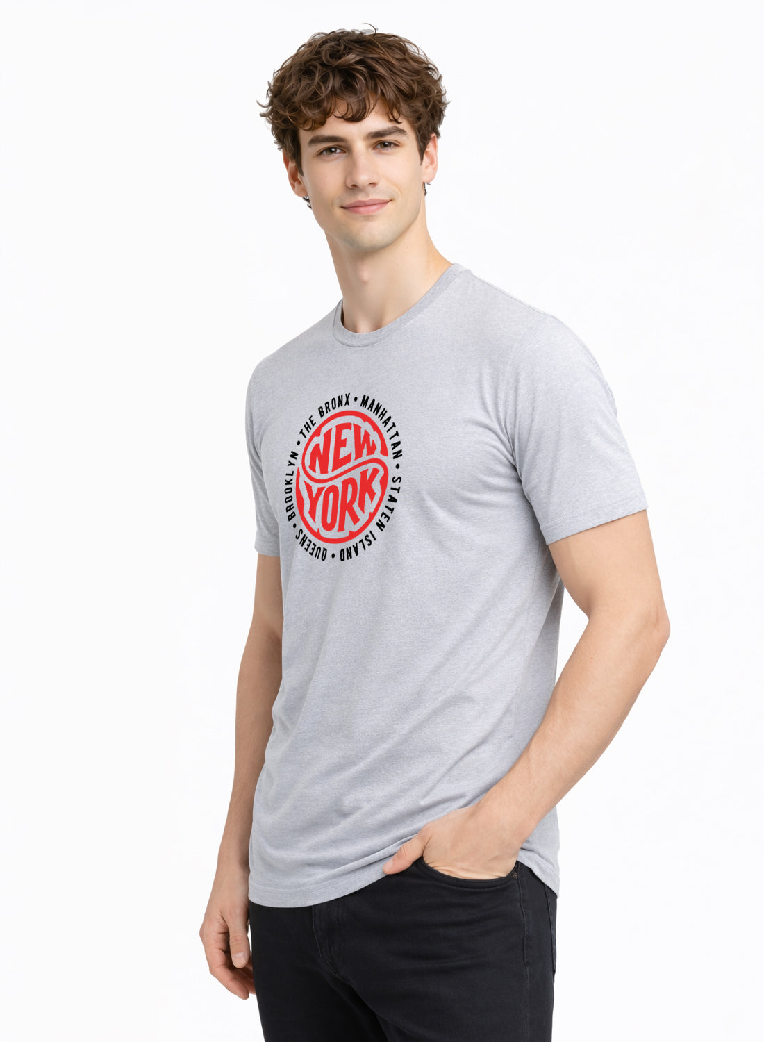 Men Grey Summer Tshirt